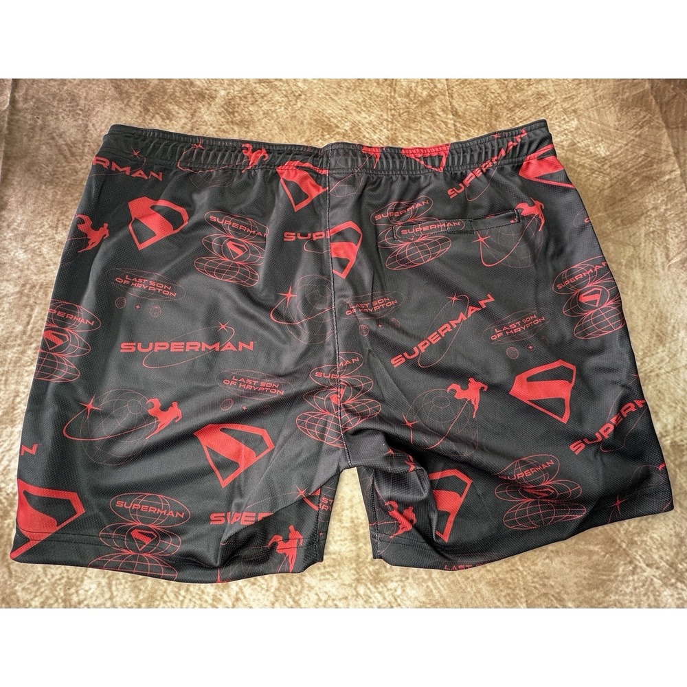 Men's Superman Black Swim trunks Shorts Bathing suit XL NWT - Picture 3 of 7